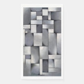 Serviette En Papier Art Abstrait - Composition en gris (Devant)
