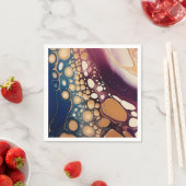 Serviette En Papier Art abstrait en marbre liquide (En situation)