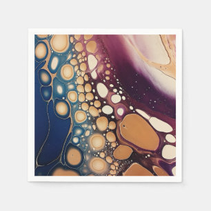 Serviette En Papier Art abstrait en marbre liquide