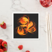 Serviette En Papier Art Abstrait Fireball (En situation)