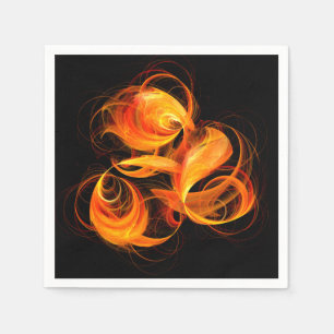 Serviette En Papier Art Abstrait Fireball