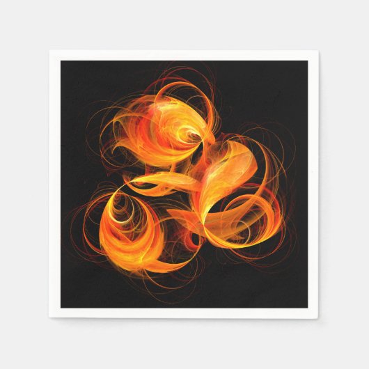 Serviette En Papier Art Abstrait Fireball (Devant)