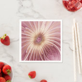 Serviette En Papier Art Abstrait Fractal Fleur & Tons de Bourgogne (En situation)