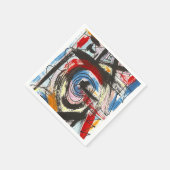 Serviette En Papier Art Abstrait Peint à la main de Staccato (Coin)