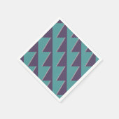 Serviette En Papier Art Abstrait Turquoise violet (Coin)