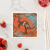 SERVIETTE EN PAPIER ART AUSTRALIE            (En situation)