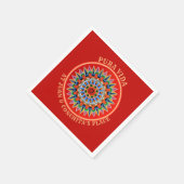 Serviette En Papier Art costaricain avec texte personnalisable (Coin)