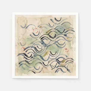 Serviette En Papier Art de calligraphie japonaise vintage (6)