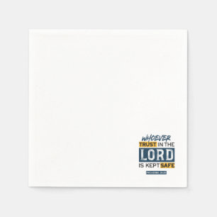 Serviette En Papier Art de citation biblique - Proverbes 29:25 Confian