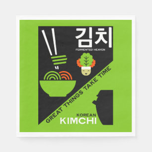 Serviette En Papier Art de cuisine coréen Kimchi