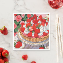 Art de dessert aux fraises d'anime