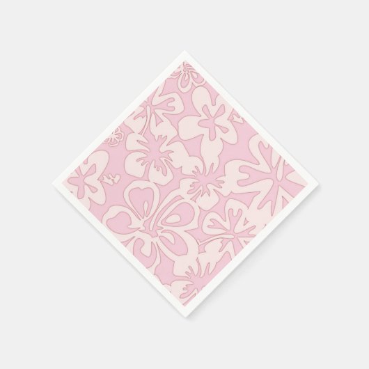Serviette En Papier Art de fleurs roses pastel (Coin)