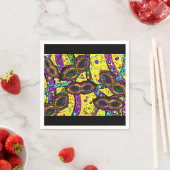 SERVIETTE EN PAPIER ART DE MARDI GRAS (En situation)