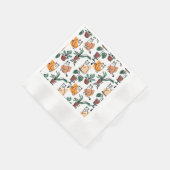 Serviette En Papier Art de trait dessin chats et fleurs (Coin)