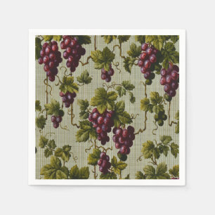 Serviette En Papier Art de vignoble de campagne française rustique