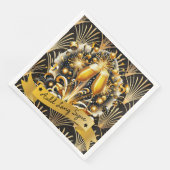 Serviette En Papier Art Deco Auld Lang Syne (Coin)