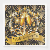 Serviette En Papier Art Deco Auld Lang Syne (Devant)