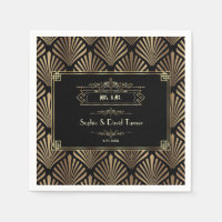 Art Déco Black Gatsby Mariage des années 1920