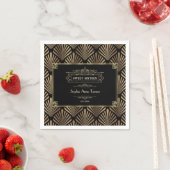 Serviette En Papier Art déco Black Gatsby Sweet sixteen des années 192 (En situation)