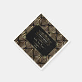Serviette En Papier Art déco Black Gatsby Sweet sixteen des années 192 (Coin)