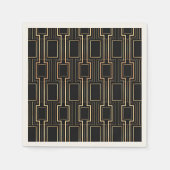Serviette En Papier Art déco Black Gold (Devant)