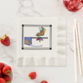 Serviette En Papier Art Déco Cuisine Bistro Personnalisé (En situation)