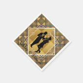 Serviette En Papier Art Déco des années 1920. Flapper. (Coin)