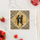 Serviette En Papier Art déco des années 1920. Frappe. (En situation)