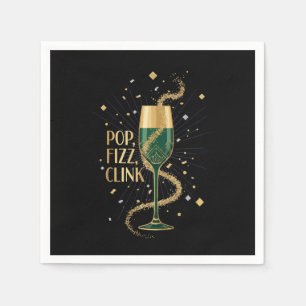 Serviette En Papier Art Déco Élégant Pop Fizz Clink Gatsby Rugissant