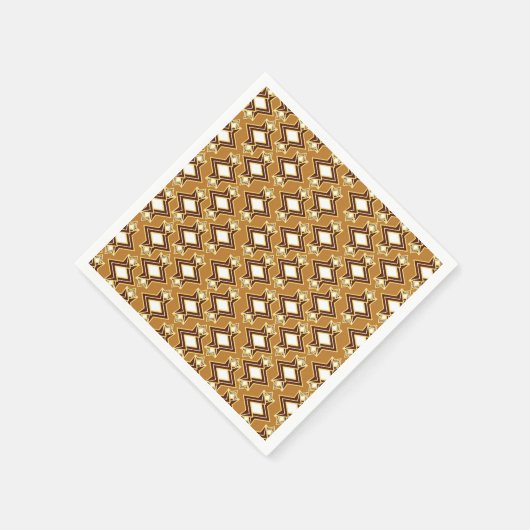 Serviette En Papier Art Déco Fond d'écran Motif, Tan et Brown (Coin)