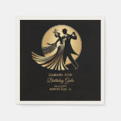 Serviette En Papier Art Deco Gatsby Roaring 20s Prohibition Deco Name (Devant)