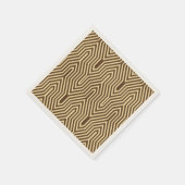 Serviette En Papier Art déco géométrique - brun foncé et bronzé (Coin)