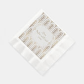 Serviette En Papier Art Déco Great Gatsby White Gold Mariage (Coin)
