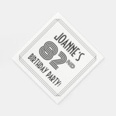 Serviette En Papier Art Déco Inspiré 82e fête d'anniversaire, Nom pers (Coin)