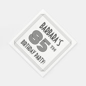 Serviette En Papier Art Déco Inspiré 85ème Anniversaire Fête, Nom pers (Coin)