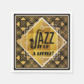 Serviette En Papier Art Déco Jazz It Up Horn New Year's Eve Paper (Devant)