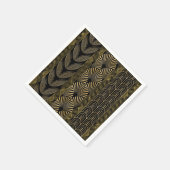 Serviette En Papier Art déco noir et or (Coin)