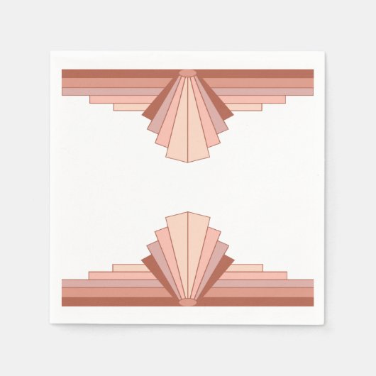 Serviette En Papier Art déco or rose complet11c (Devant)