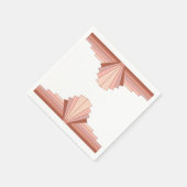 Serviette En Papier Art déco or rose complet11c (Coin)