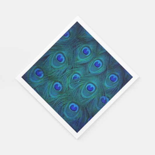 Serviette En Papier Art Déco Parisien Turquoise Vert Peacock Feature (Coin)