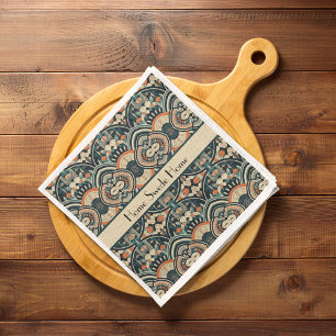 Serviette En Papier Art déco scandinave personnalisable