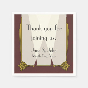 Serviette En Papier Art déco swanky en Napkin rouge