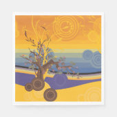 Serviette En Papier Art du coucher du soleil (Devant)