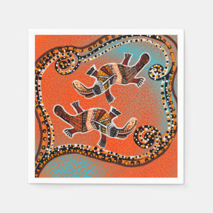 SERVIETTE EN PAPIER ART DU PLATYPUS