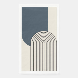 Serviette En Papier Art en ligne du milieu du siècle avec arche bleu f