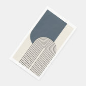 Serviette En Papier Art en ligne du milieu du siècle avec arche bleu f (Coin)
