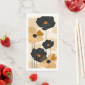 Serviette En Papier Art Floral Moderne Impression (En situation)