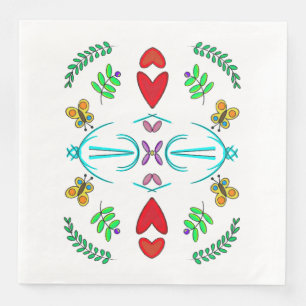 Serviette En Papier Art folklorique