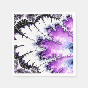 Serviette En Papier Art fractal à dégradé coloré moderne