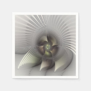 Serviette En Papier Art fractal Abstrait moderne en 3D